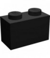 Black Brick 1 x 2
