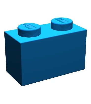 Blue Brick 1 x 2