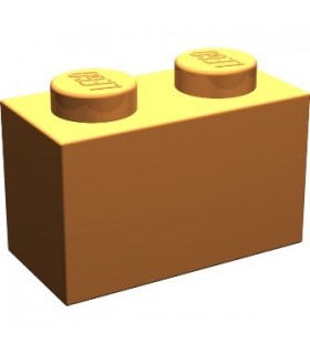 Orange Brick 1 x 2