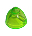 Trans-Bright Green Minifig, Visor Large with Trapezoid Area on Top