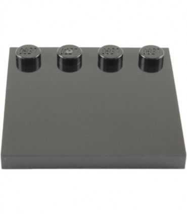 Black Tile, Modified 4 x 4 with Studs on Edge