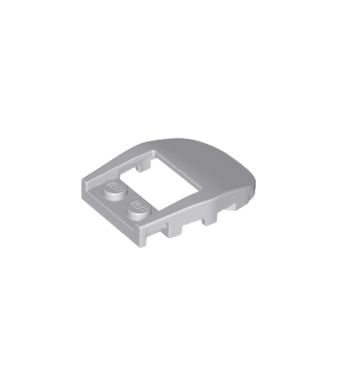 Light Bluish Gray Wedge 4 x 3 Cut Back with Cutout, 2 Studs