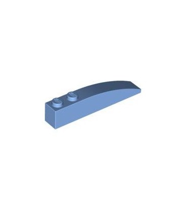 Medium Blue Slope, Curved 6 x 1