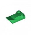 Green Brick, Modified 2 x 3 x 2/3 Two Studs, Wing End