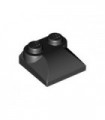Black Brick, Modified 2 x 2 x 2/3 Two Studs, Curved Slope End