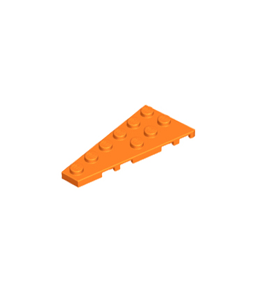 Orange Wedge, Plate 6 x 3 Left