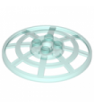Trans-Light Blue Dish 6 x 6 Inverted (Radar) Webbed - Type 2 (underside attachment positions at 90 degrees)