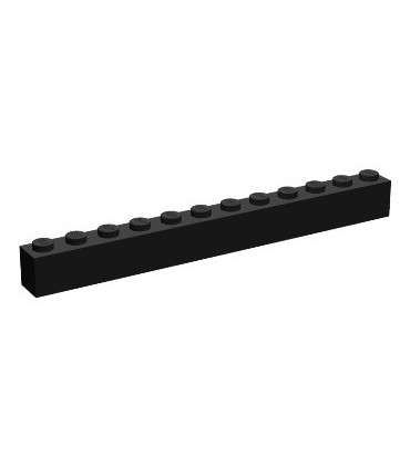 Black Brick 1 x 12