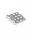 White Hinge Plate 3 x 4 Locking Dual 2 Finger