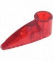 Trans-Red Bionicle 1 x 3 Tooth with Axle Hole
