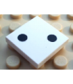 White Tile 2 x 2 with 2 Black Dots Pattern