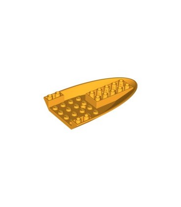 Bright Light Orange Aircraft Fuselage Curved Forward 6 x 10 Bottom with 3 Holes