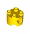 Yellow Brick, Round 2 x 2 with Pin Holes