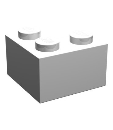 White Brick 2 x 2 Corner
