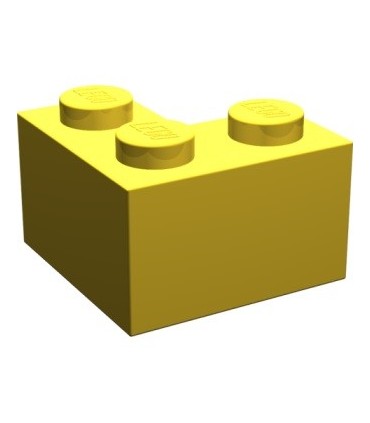 Yellow Brick 2 x 2 Corner