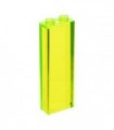 Trans-Neon Green Brick 1 x 2 x 5 without Side Supports