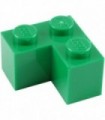 Green Brick 2 x 2 Corner