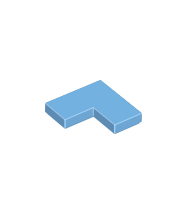 Medium Blue Tile 2 x 2 Corner