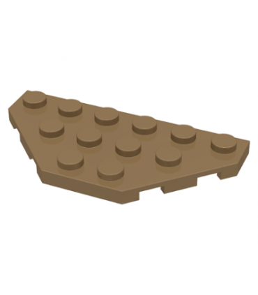 Dark Tan Wedge, Plate 3 x 6 Cut Corners
