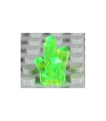 Trans-Bright Green Rock 1 x 1 Crystal 5 Point