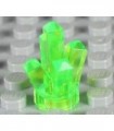 Trans-Bright Green Rock 1 x 1 Crystal 5 Point