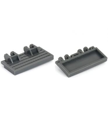Dark Bluish Gray Hinge Train Gate 2 x 4 Locking Dual 2 Fingers without Rear Reinforcements
