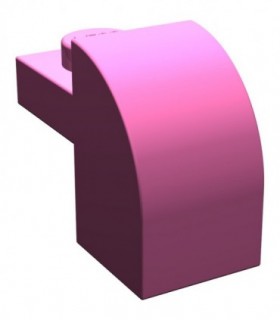 Dark Pink Brick, Modified 1 x 2 x 1 1/3 with Curved Top