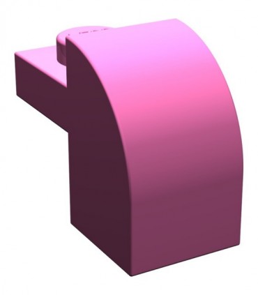 Dark Pink Brick, Modified 1 x 2 x 1 1/3 with Curved Top