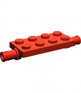 Red Plate, Modified 2 x 4 with Pins