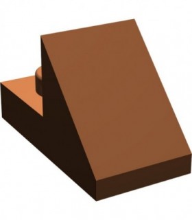 Reddish Brown Slope 45 2 x 1 with 2/3 Cutout