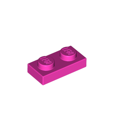 Dark Pink Plate 1 x 2