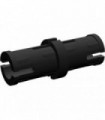 Black Technic, Pin with Friction Ridges Lengthwise WITH Center Slots