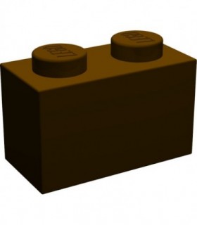 Dark Brown Brick 1 x 2