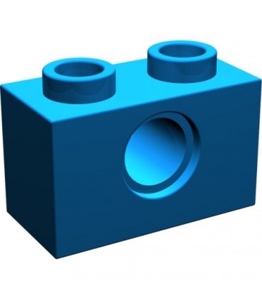 Blue Technic, Brick 1 x 2 with Hole