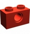 Red Technic, Brick 1 x 2 with Hole
