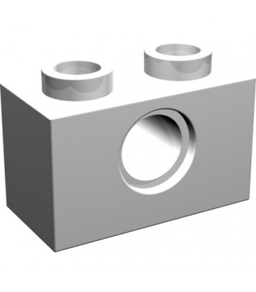 White Technic, Brick 1 x 2 with Hole