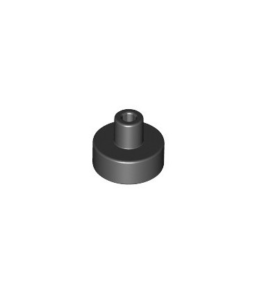 Black Tile, Round 1 x 1 with Bar and Pin Holder