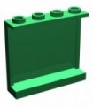 Green Panel 1 x 4 x 3 with Side Supports - Hollow Studs