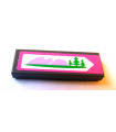 Dark Bluish Gray Tile 1 x 3 with Road Sign with Mountains and Trees Pattern (Sticker) - Set 41013