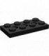 Black Technic, Plate 2 x 4 with 3 Holes