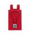 Red Tile, Modified 2 x 3 with 2 Clips with 'M' and Jewel 24 Facet Pattern (Sticker) - Set 60008