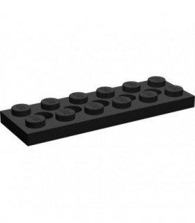 Black Technic, Plate 2 x 6 with 5 Holes