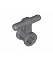 Dark Bluish Gray Pneumatic Hose Connector with Axle Connector