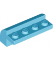 Medium Azure Brick, Modified 2 x 4 x 1 1/3 with Curved Top