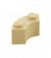 Tan Brick, Round Corner 2 x 2 Macaroni with Stud Notch and Reinforced Underside