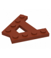 Reddish Brown Wedge, Plate A-Shape with 2 Rows of 4 Studs