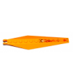 Bright Light Orange Hinge Plate 3 x 12 with Angled Side Extensions and Tapered Ends with Sticker - Set 70144