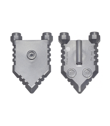 Flat Silver Minifig, Shield Pentagonal