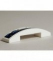 White Slope, Curved 4 x 1 Double No Studs with Dark Blue Stylized Wing Pattern Model Right Side (Sticker) - Set 70007