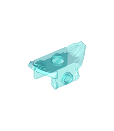 Trans-Light Blue Minifig, Armor Shoulder Pads with Front Stud and 2 Back Studs